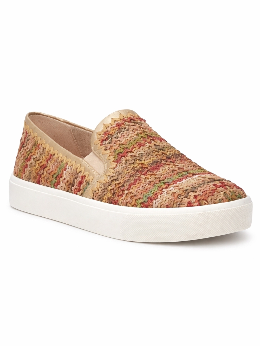 Sam Edelman Erie Raffia Slip On Sneakers Bright Multi